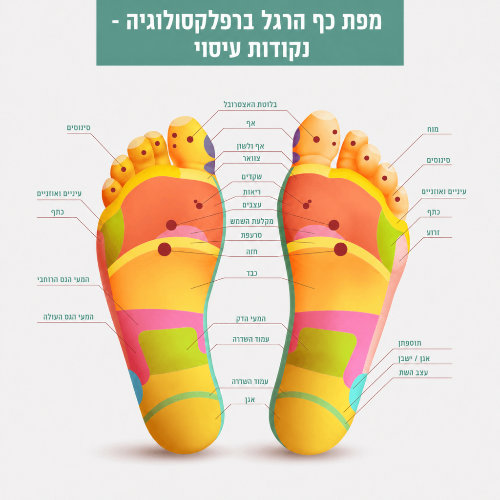 מפת כף הרגל ברפלקסולוגיה
